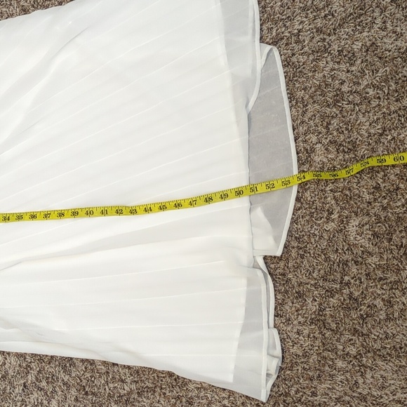 Forever 21 white pleated side cut out one shoulder maxi dress - Picture 12 of 16